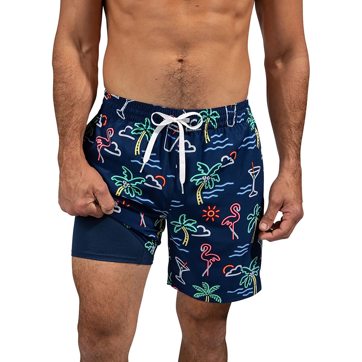 Chubbies Men's Neon Lights Lined Stretch Swim Trunks 5.5 in | Academy