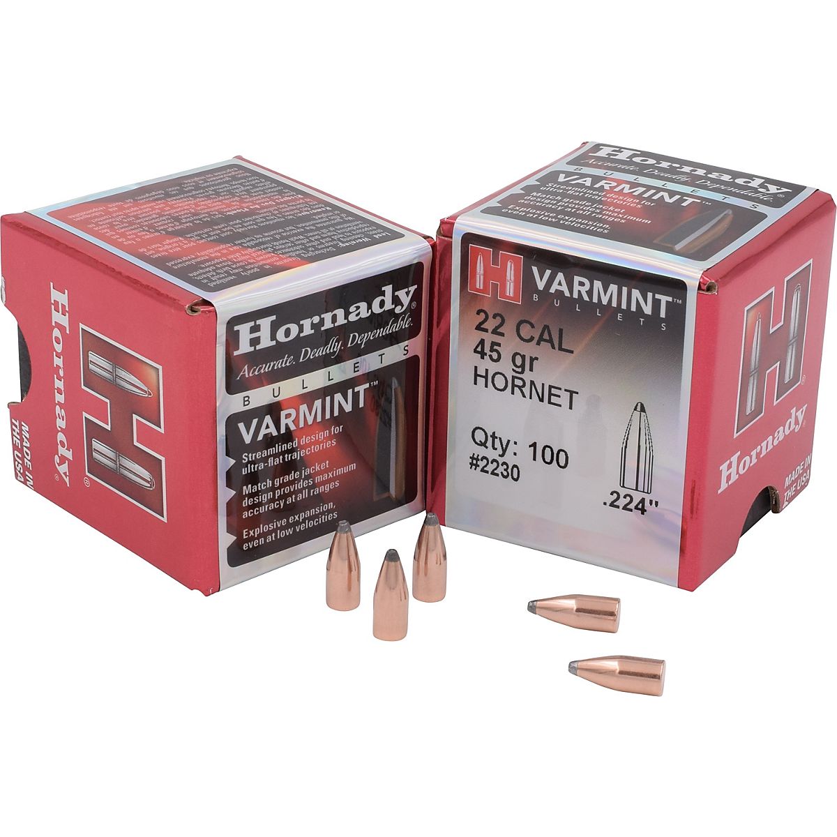 Hornady traditional varmint 22 cal 224 45 grain reloading bullets