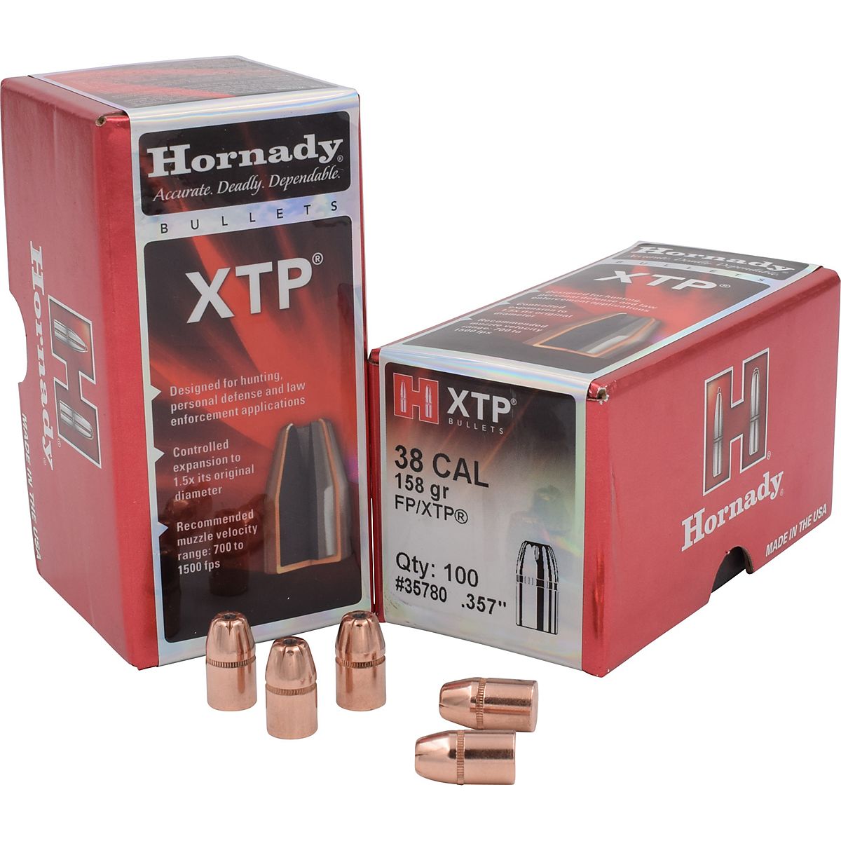 Hornady XTP Lead 357 Mag 158-Grain Ammunition - 100 Rounds | Academy