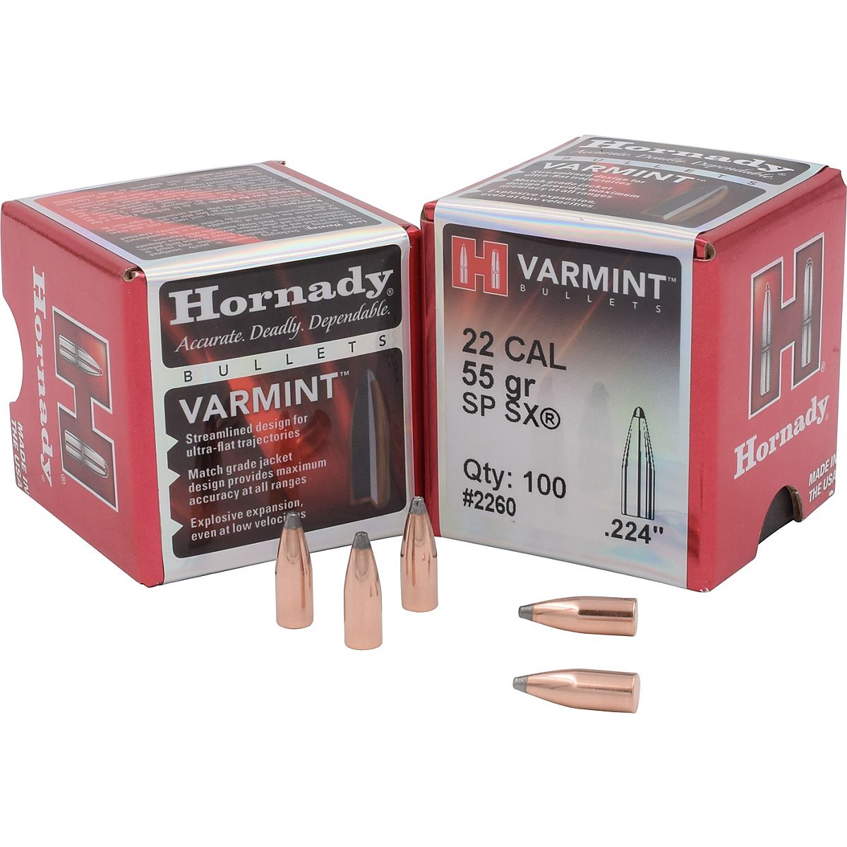 Hornady Traditional Varmint .22 Cal .224 55Grain Reloading Bullets
