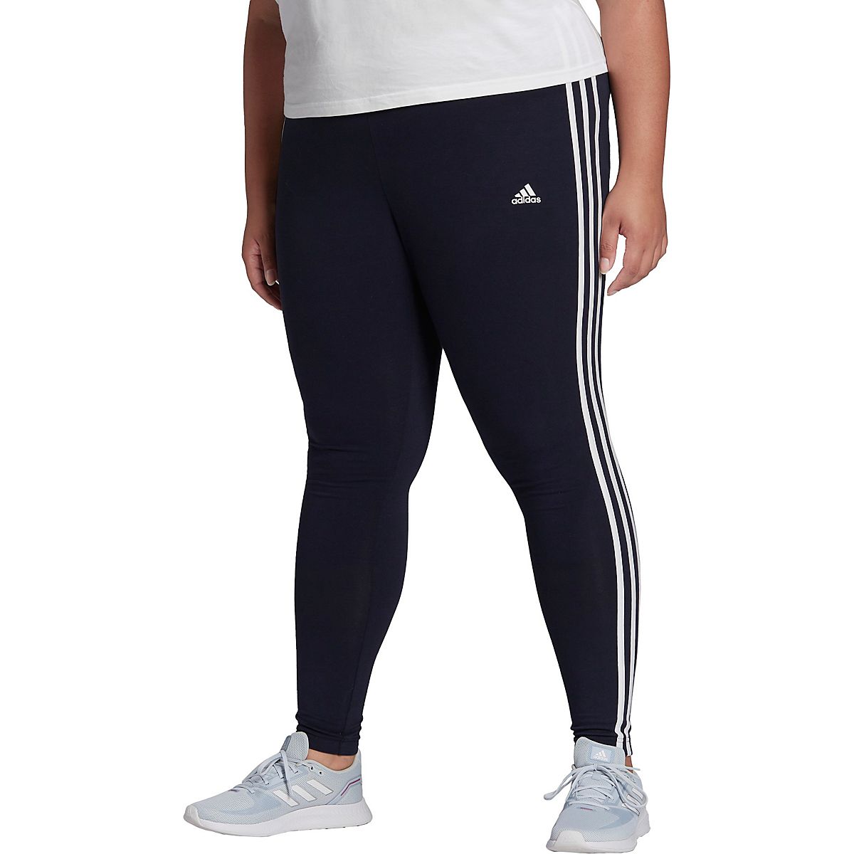 adidas Women s Essentials 3 Stripes Plus Size Leggings Academy