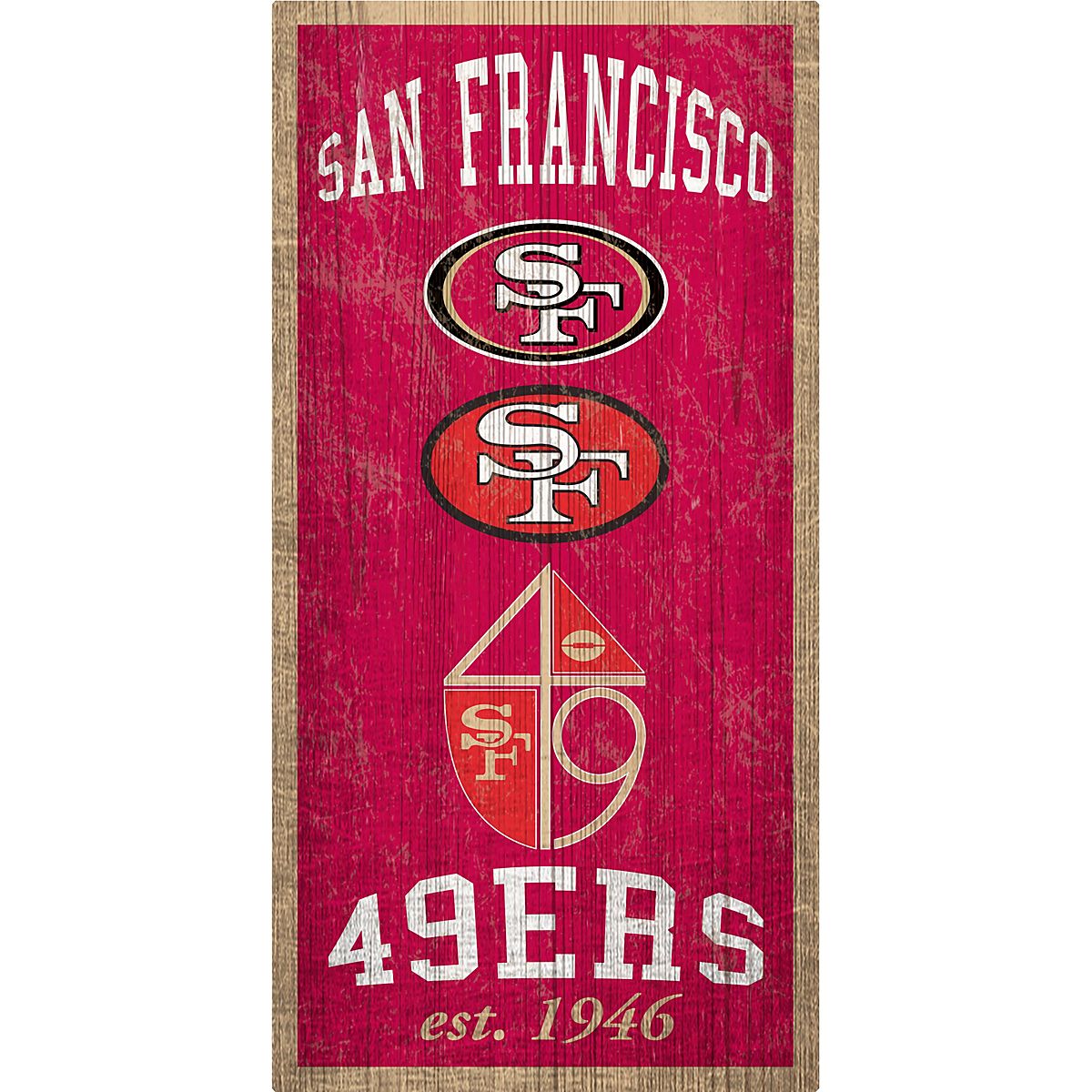 Fan Creations San Francisco 49ers Heritage 6 x 12 Sign | Academy