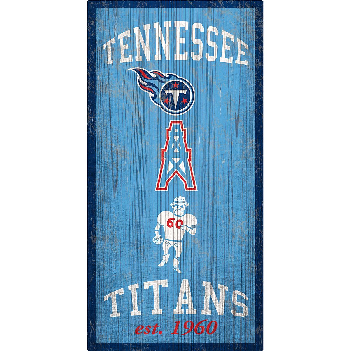 Fan Creations Tennessee Titans Heritage 6 x 12 Sign | Academy