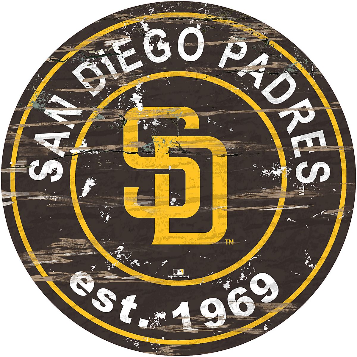 Fan Creations San Diego Padres 24 in Established Date Round Sign | Academy