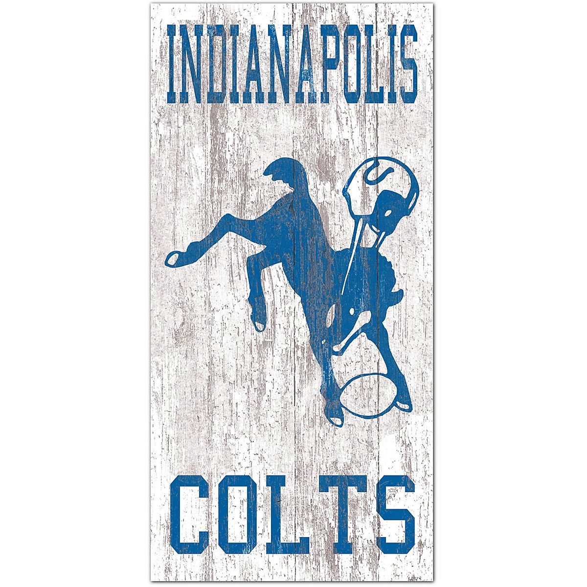 Fan Creations Indianapolis Colts 6 in x 12 in Heritage Distressed Logo ...