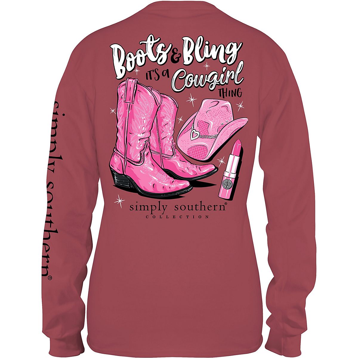Simply Southern Girls’ Bling Long Sleeve T-shirt | Academy