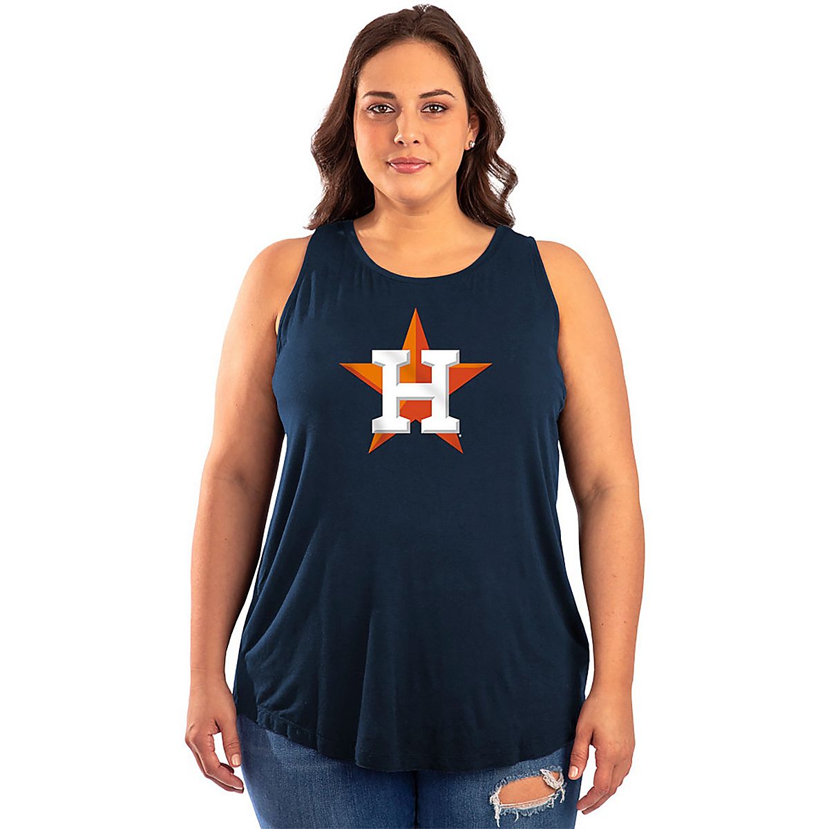 Women's New Era Navy Dallas Cowboys Plus Size Tank Top