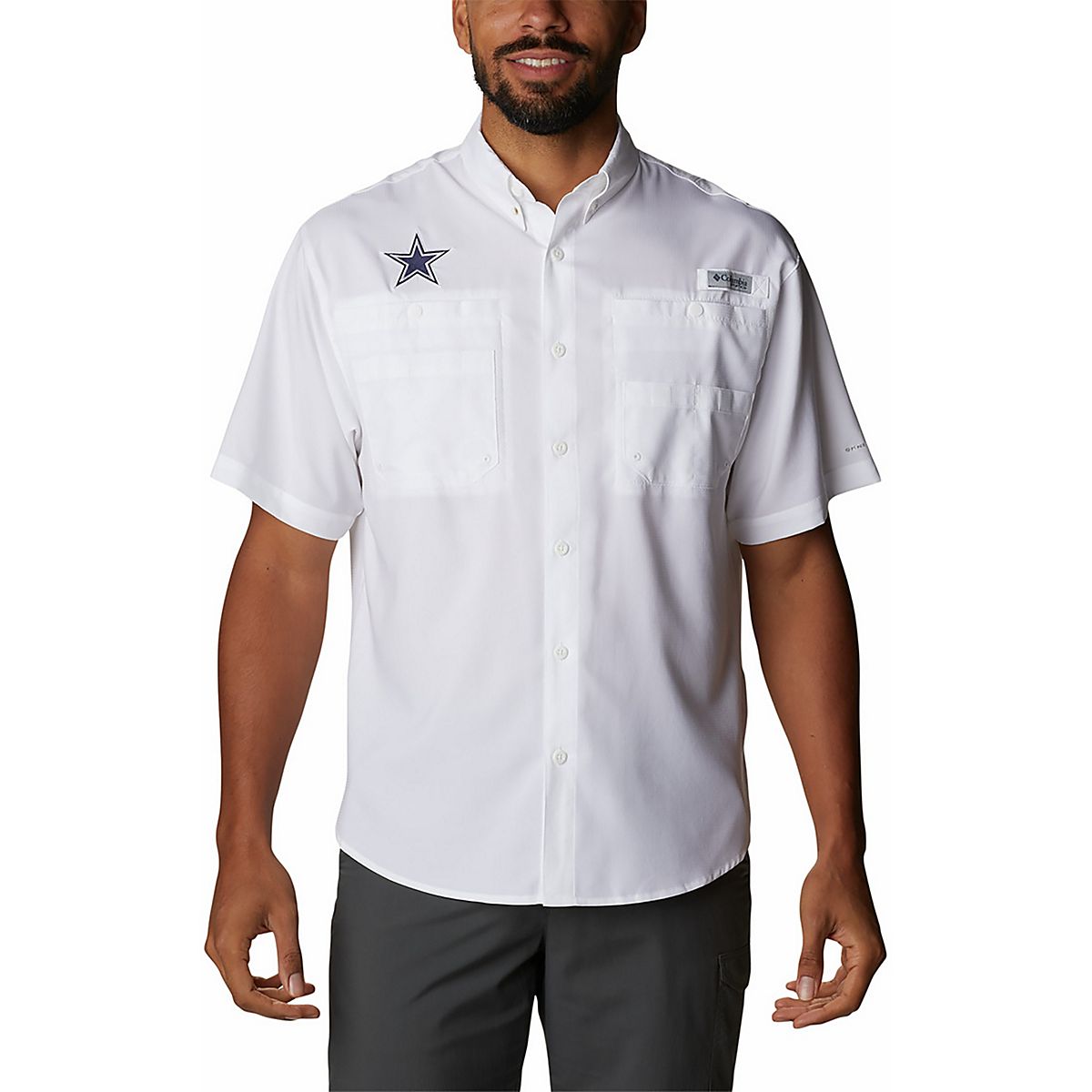 Pending* Dallas Cowboys NFL Men's Columbia PFG Tamiami Oxford