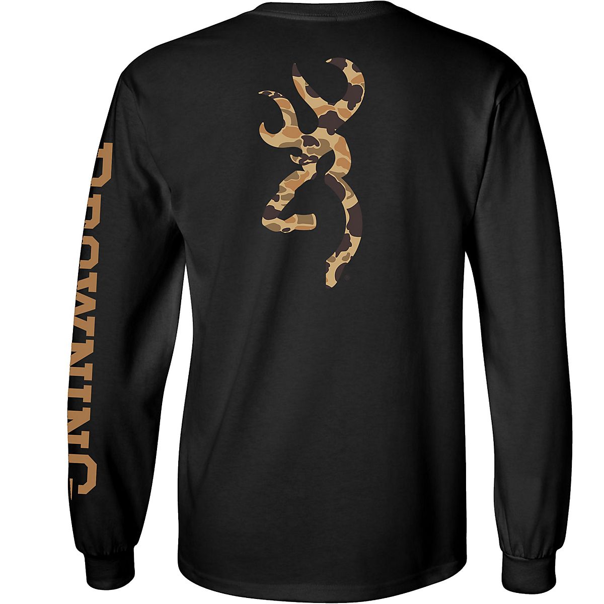 Browning Men’s Duck Camo Buckmark Long Sleeve Tshirt Academy