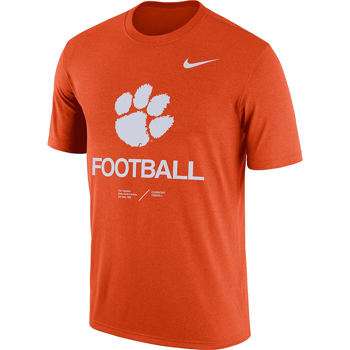 Nike Men's Clemson University DriFIT Legend Graphic Tshirt Academy