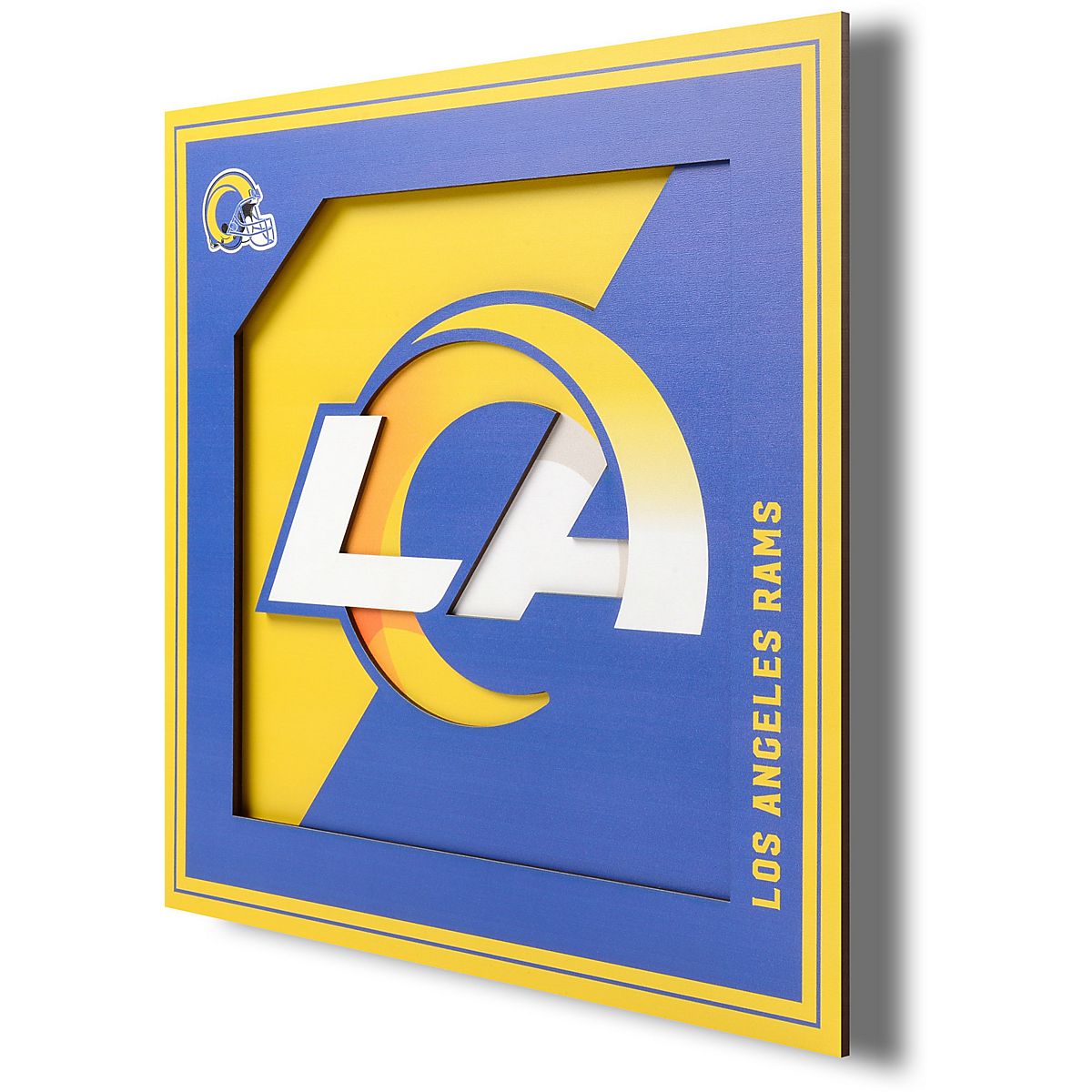 YouTheFan Los Angeles Rams 3-D Logo Series 12 in x 12 in Wall Art | Academy
