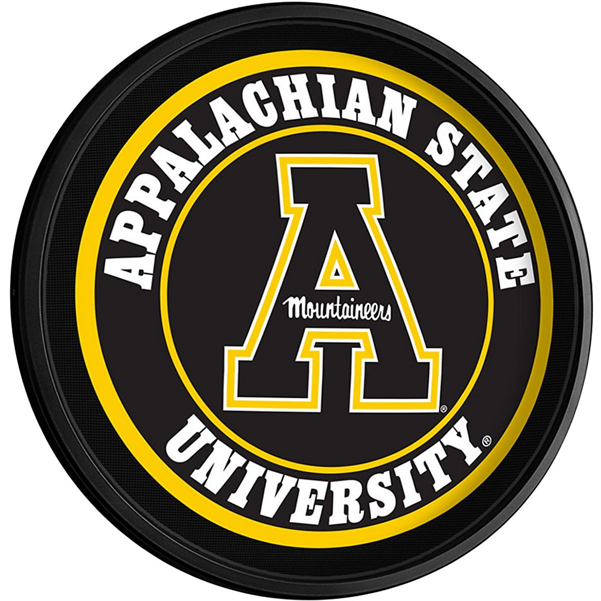 The Fan-Brand Appalachian State University Round Slimline Lighted Sign ...