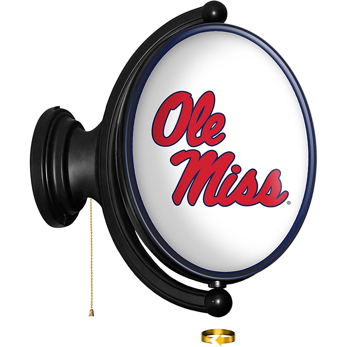 The Fan-Brand University of Mississippi Oval Rotating Lighted Sign ...