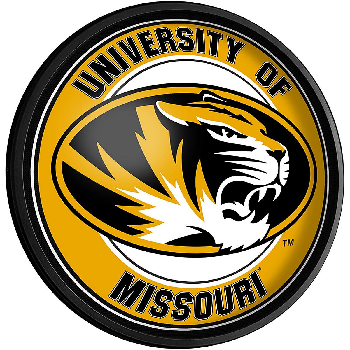 The Fan-Brand University of Missouri Round Slimline Lighted Wall Sign ...