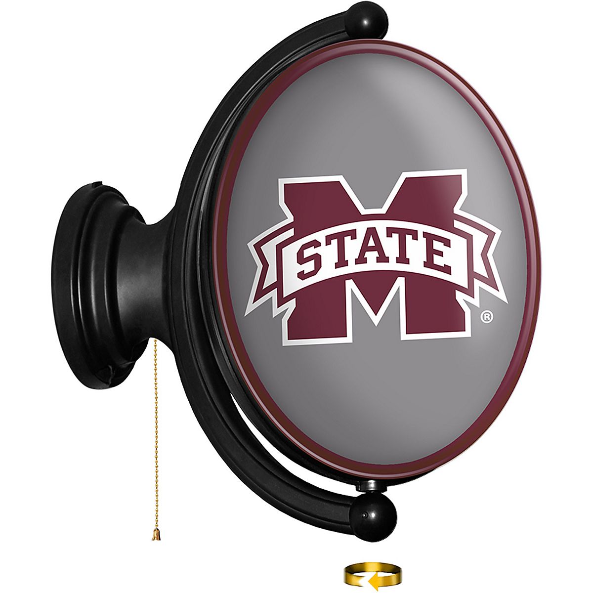 The Fan-Brand Mississippi State University Oval Rotating Lighted Sign ...