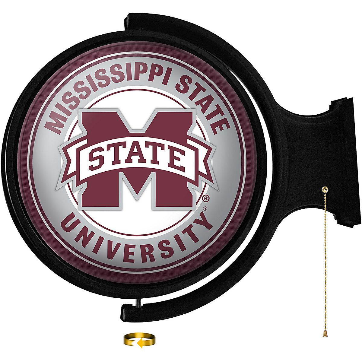 The Fan-Brand Mississippi State University Round Rotating Lighted Sign ...