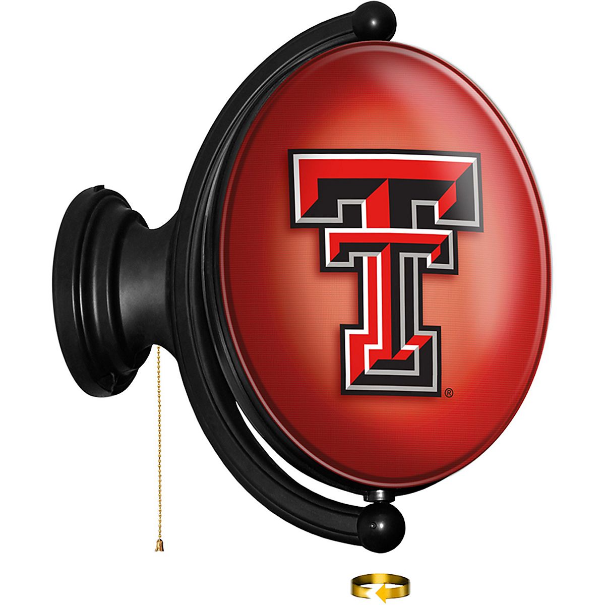 The Fan-Brand Texas Tech University Original Oval Rotating Lighted Sign ...