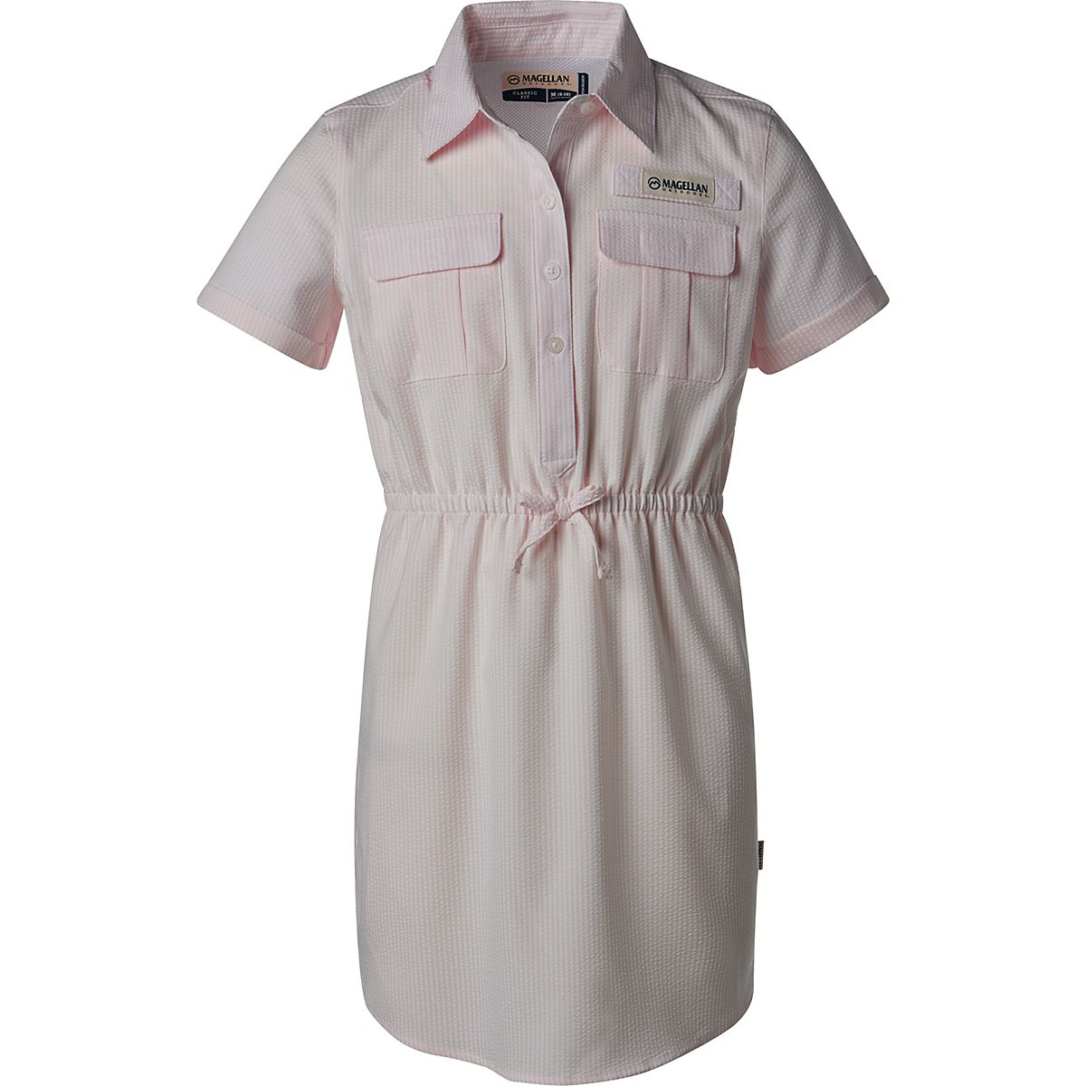 Magellan Outdoors Girls' Seersucker Short Sleeve Fishing Shirt Dress ...