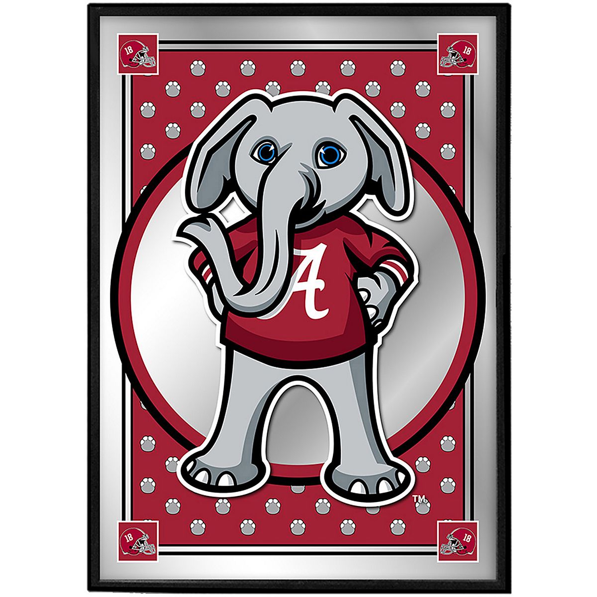 The Fan-Brand University of Alabama Big Al Framed Mirrored Wall Sign ...