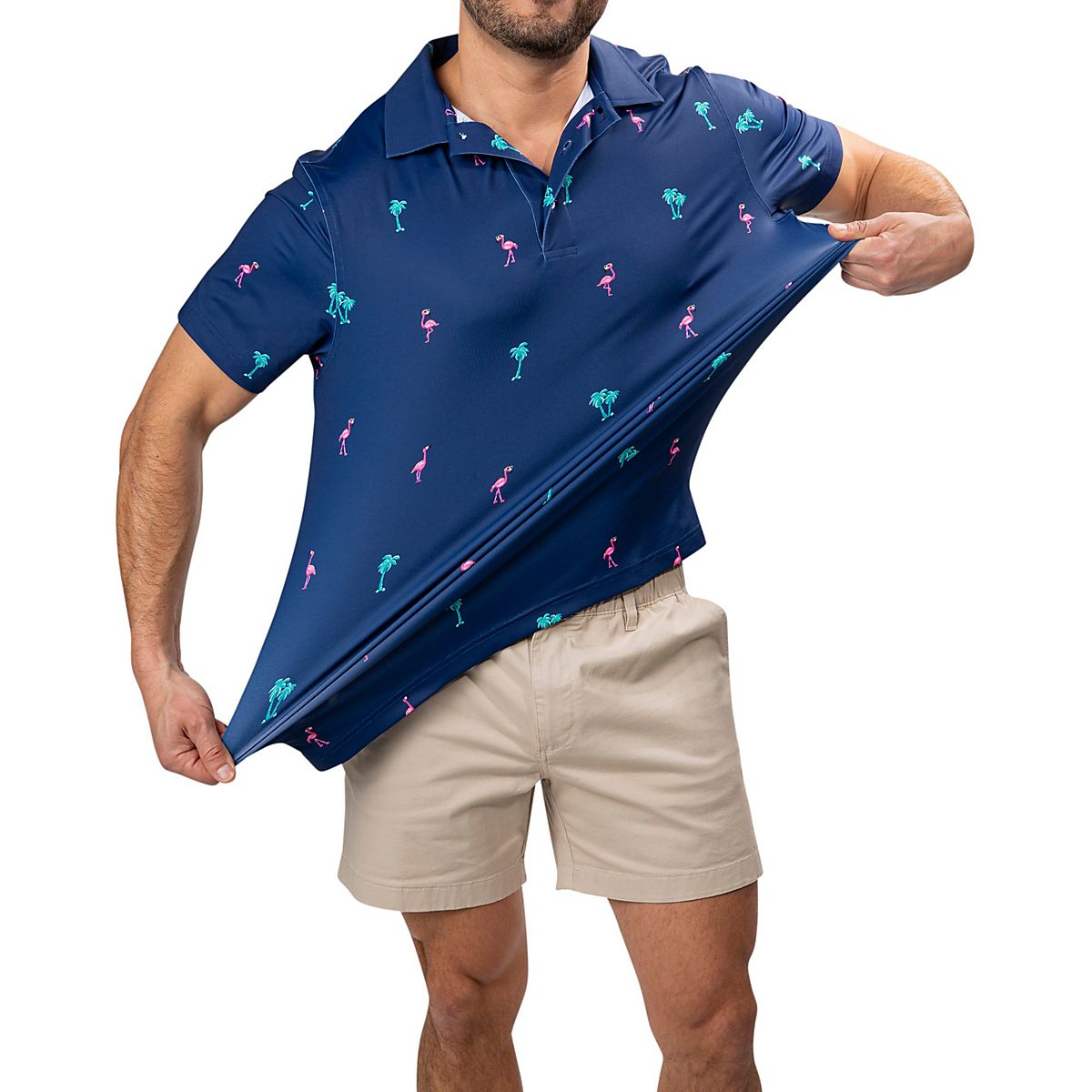 Chubbies Mens Island Palm Stretch Performance Polo Shirts Academy 