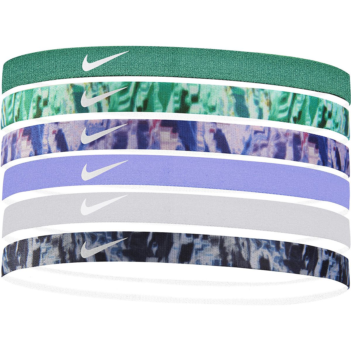 Nike Women's Printed Headbands 6Pack Academy
