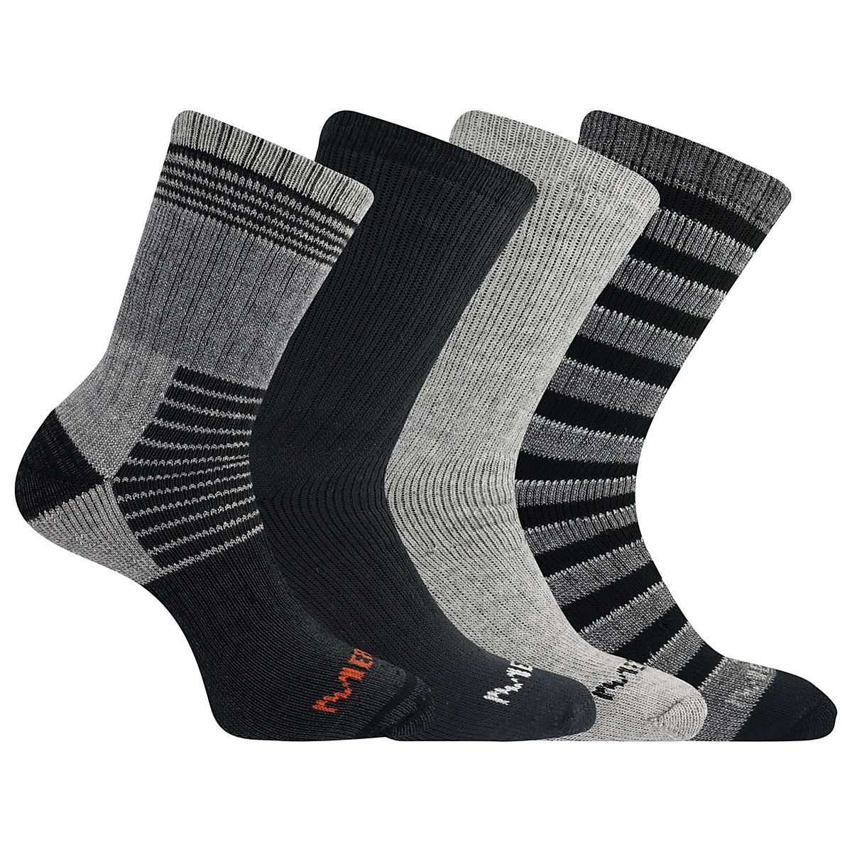 Merrell Men's Thermal Hiking Crew Socks 4 Pack Academy
