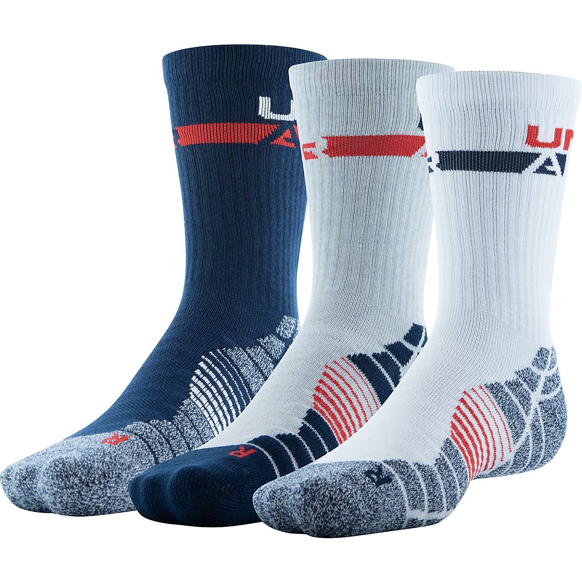 Under Armour Men's Elevated Novelty Crew Socks 3 Pack Academy