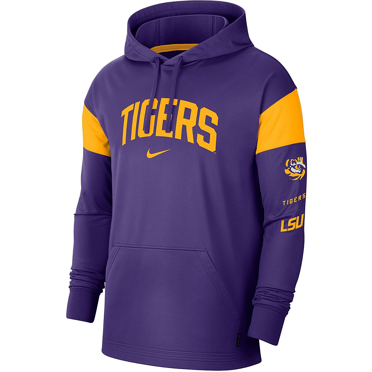 Nike Men's Louisiana State University Dri-FIT Jersey Pullover Hoodie ...