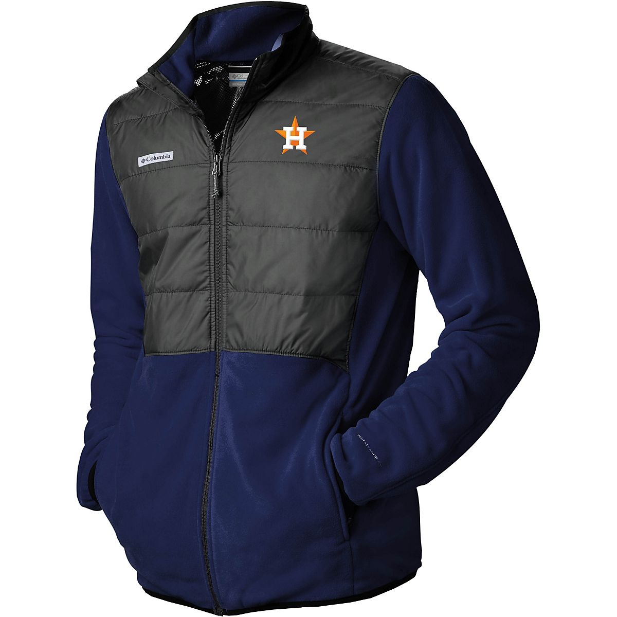 Columbia Sportswear Men's Houston Astros Basin Butte Fleece FullZip