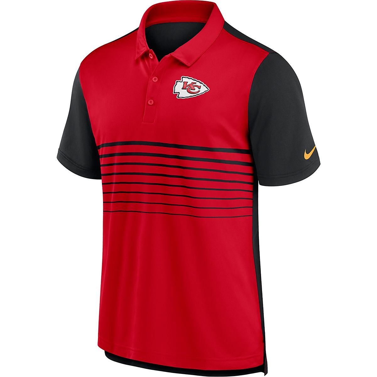 Nike Men's Kansas City Chiefs Striped Logo Fashion Short Sleeve Polo ...