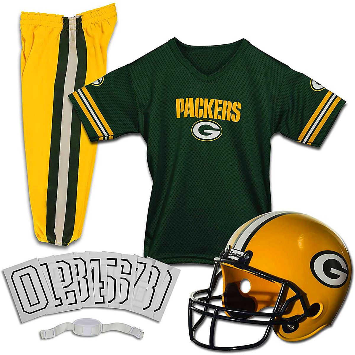 Franklin Youth Green Bay Packers Deluxe Football Uniform Set Academy
