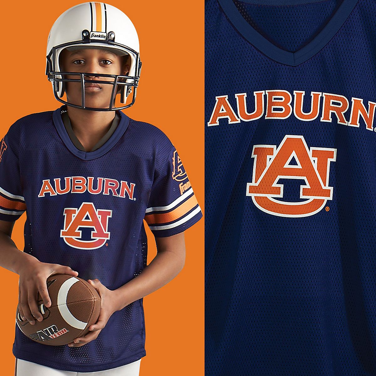 Franklin Youth Auburn University Football Helmet and Jersey Uniform Set