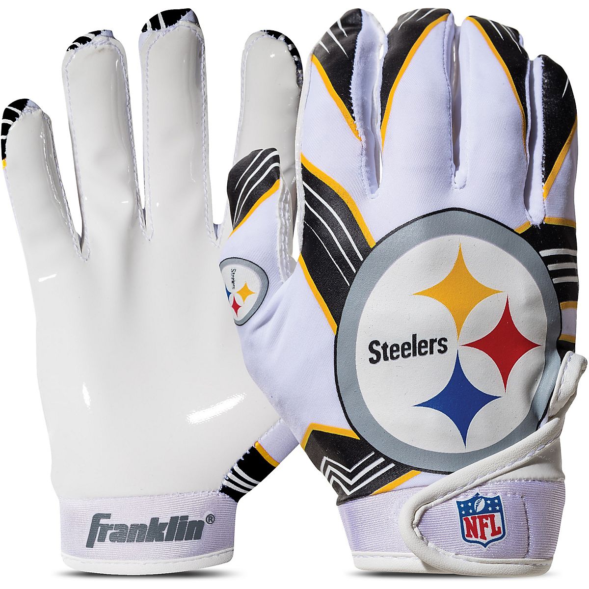 Franklin Pittsburgh Steelers Youth NFL Football Receiver Gloves Academy
