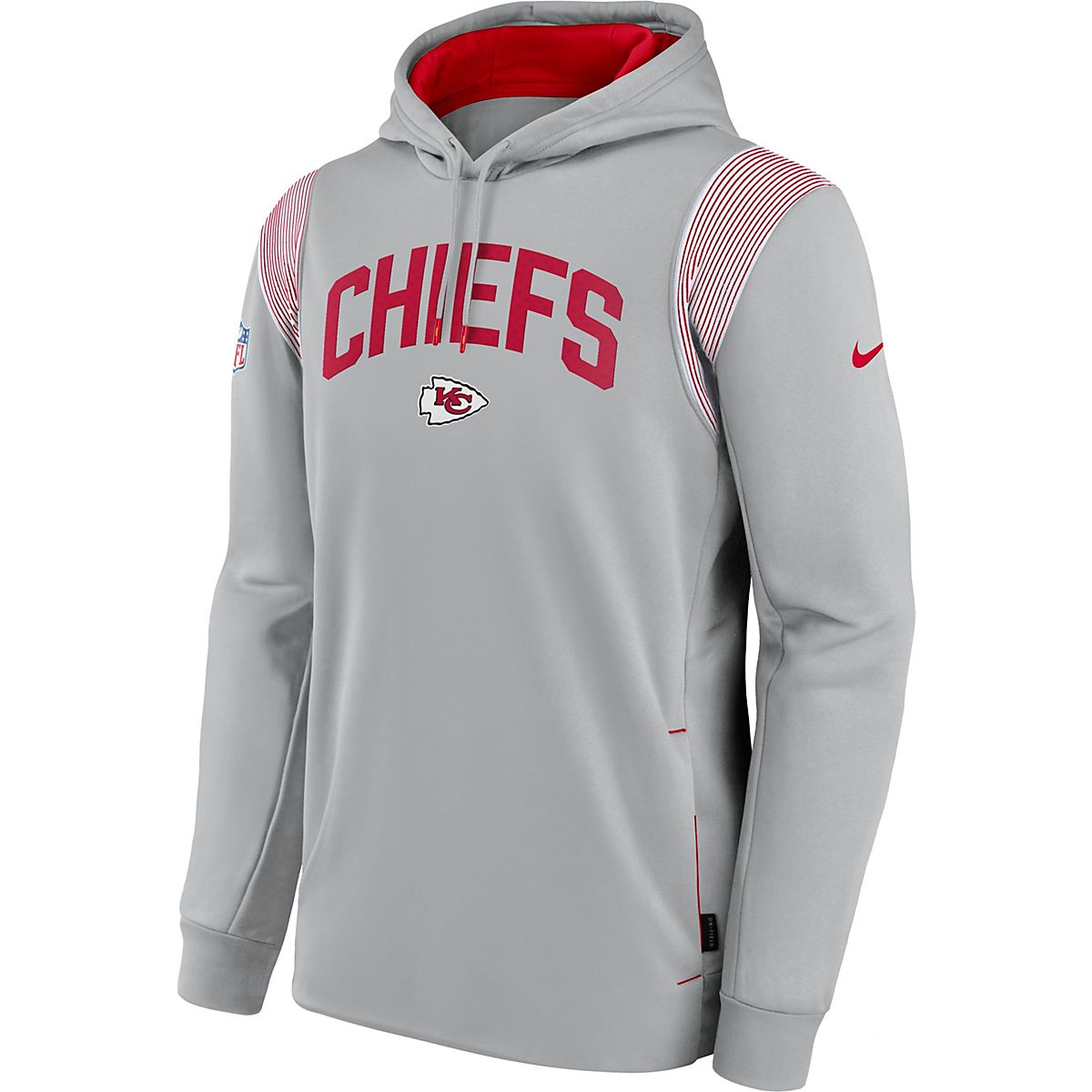 Nike Adults' Kansas City Chiefs Athletic Stack TF Pullover Hoodie | Academy