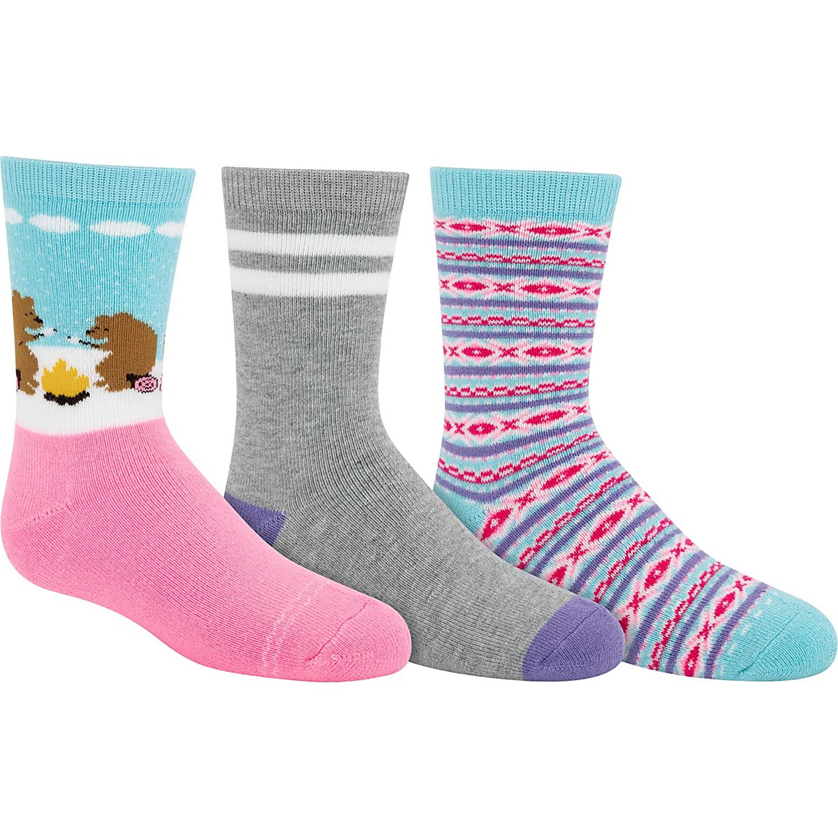 Magellan Youth Camping Bears Socks 3 Pack Academy