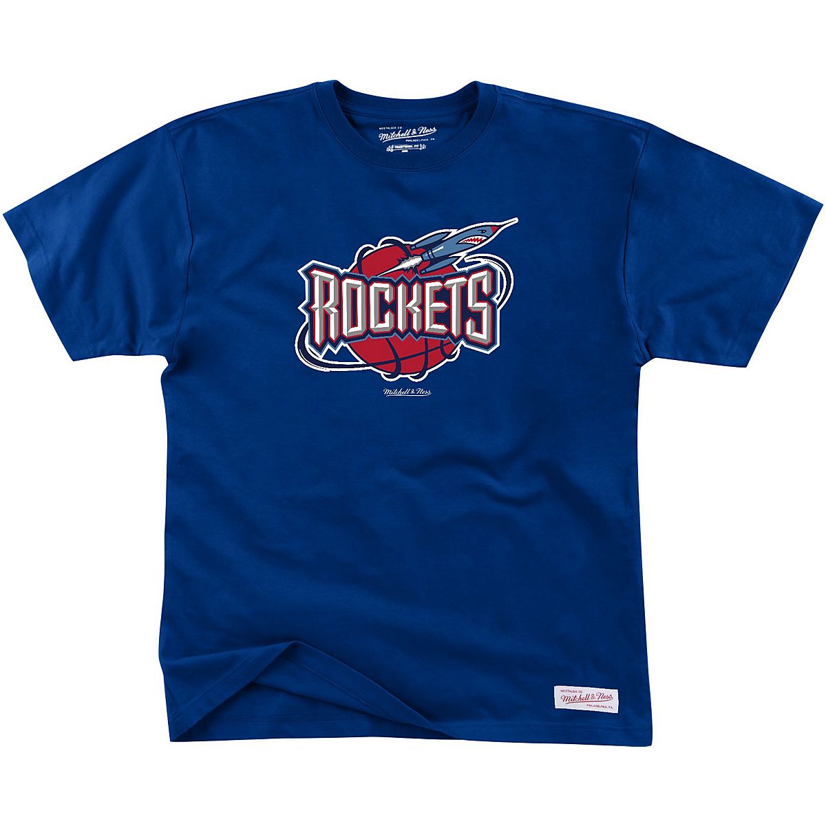 Mitchell & Ness Men's Houston Rockets Basic Retro Team Logo Short Sleeve TShirt Academy