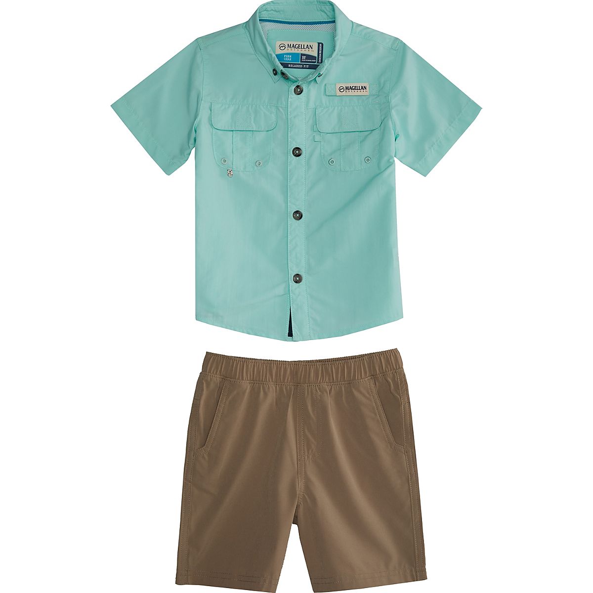 Magellan Outdoors Toddler Boys' Laguna Madre Caddo Lake Shirt And Shorts  Set