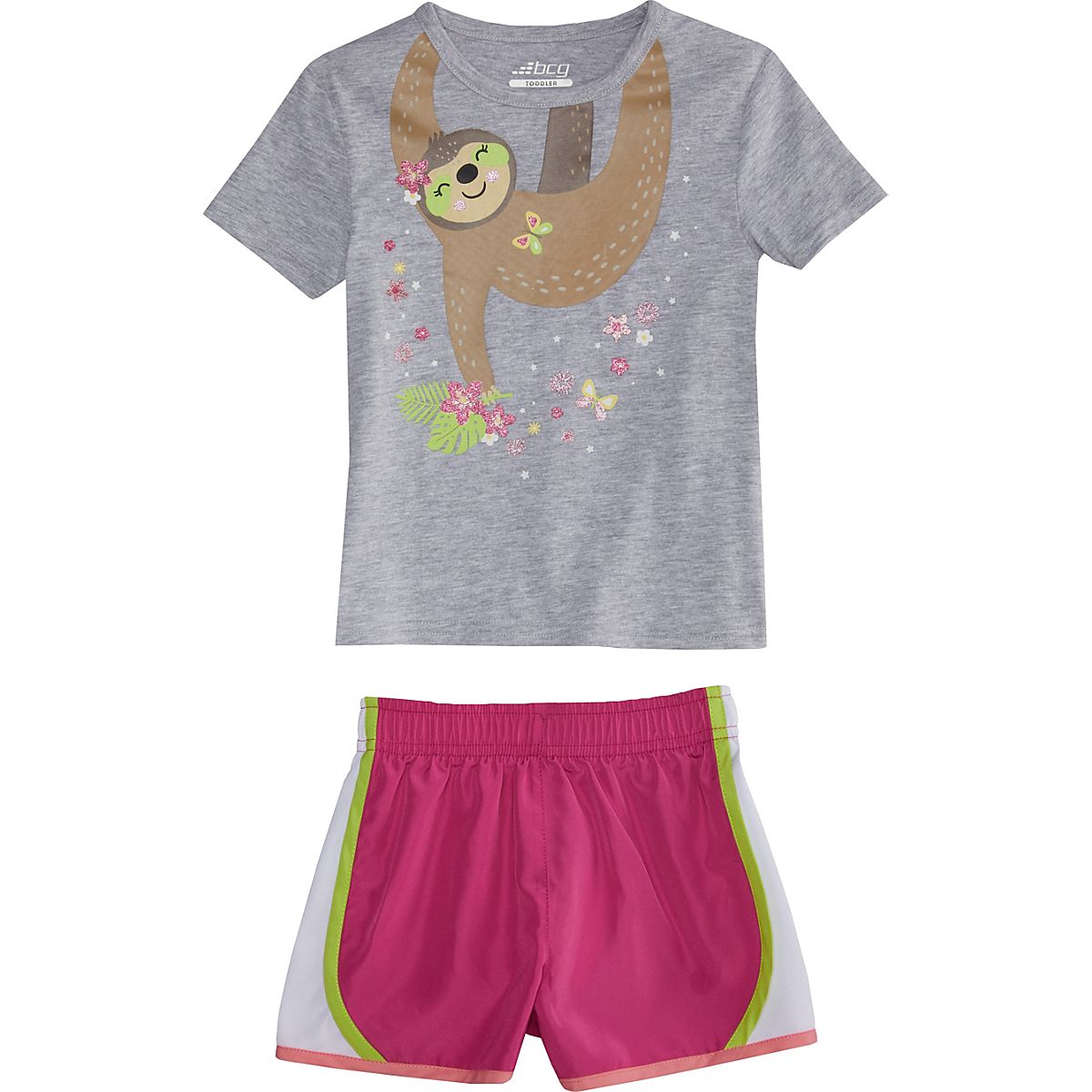 BCG Toddler Girls’ Woven Tshirt and Shorts Set Academy