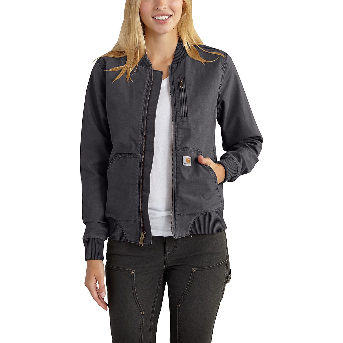 Carhartt Women's Crawford Bomber Jacket, Black, X-Small : :  Clothing, Shoes & Accessories