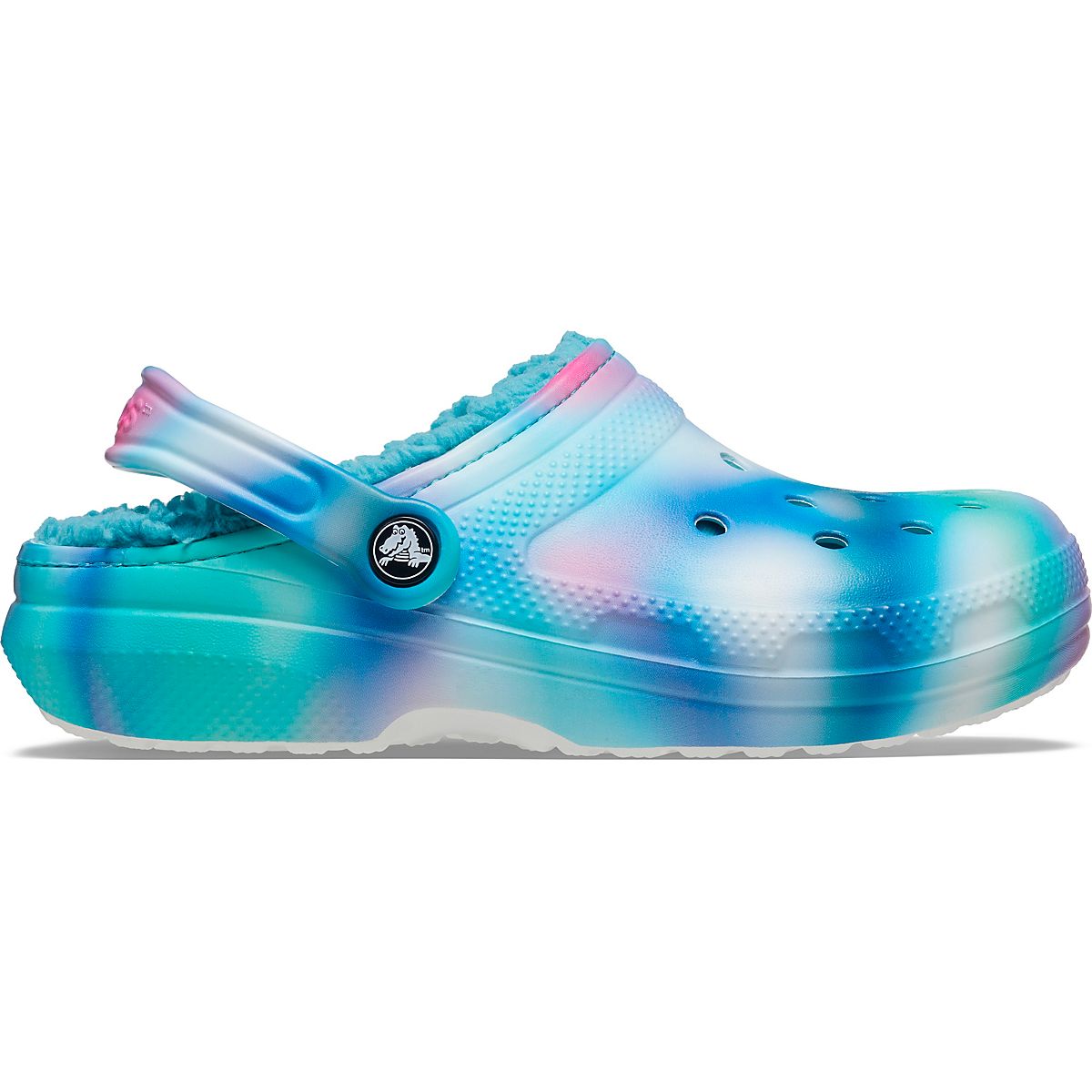 Tie dye hotsell fuzzy crocs