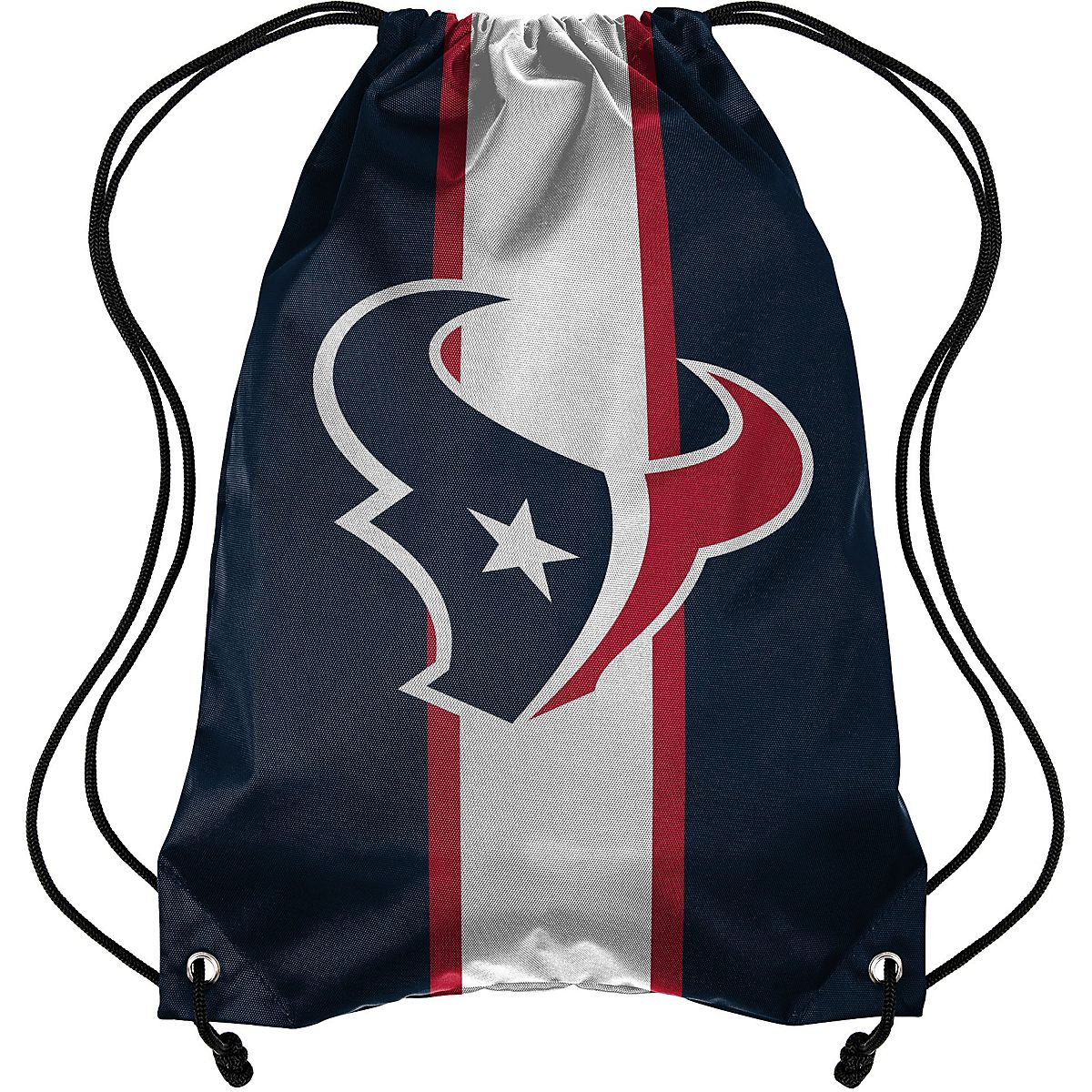 Forever Collectibles Houston Texans Team Stripe Drawstring Backpack