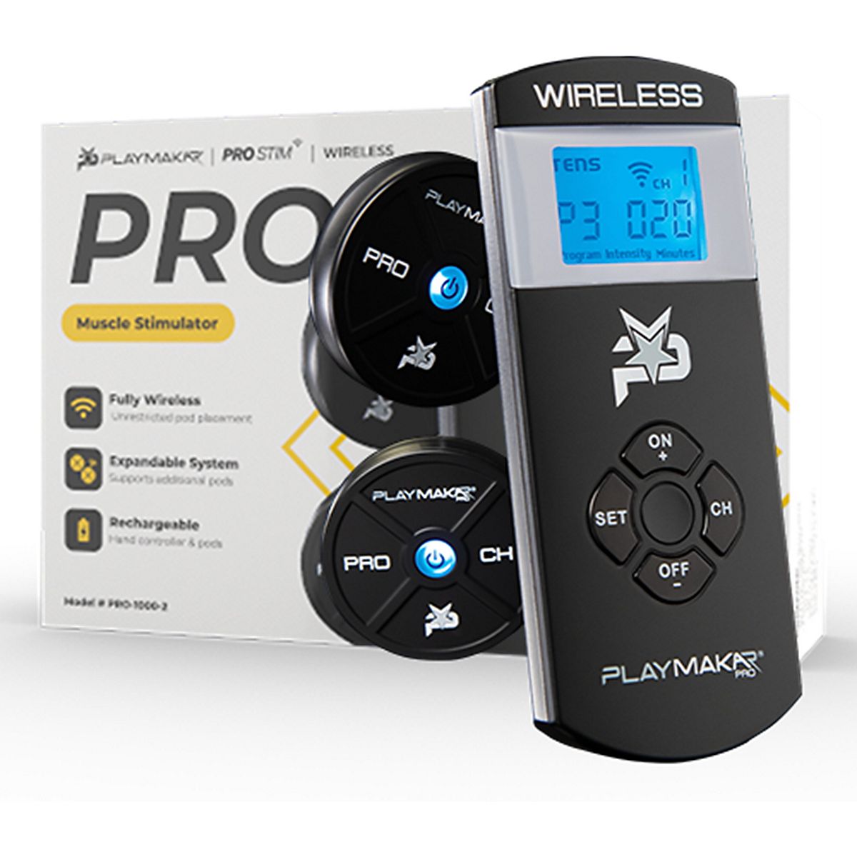 PlayMakar PRO Electrical Muscle Stimulator Wireless TENS Unit Academy