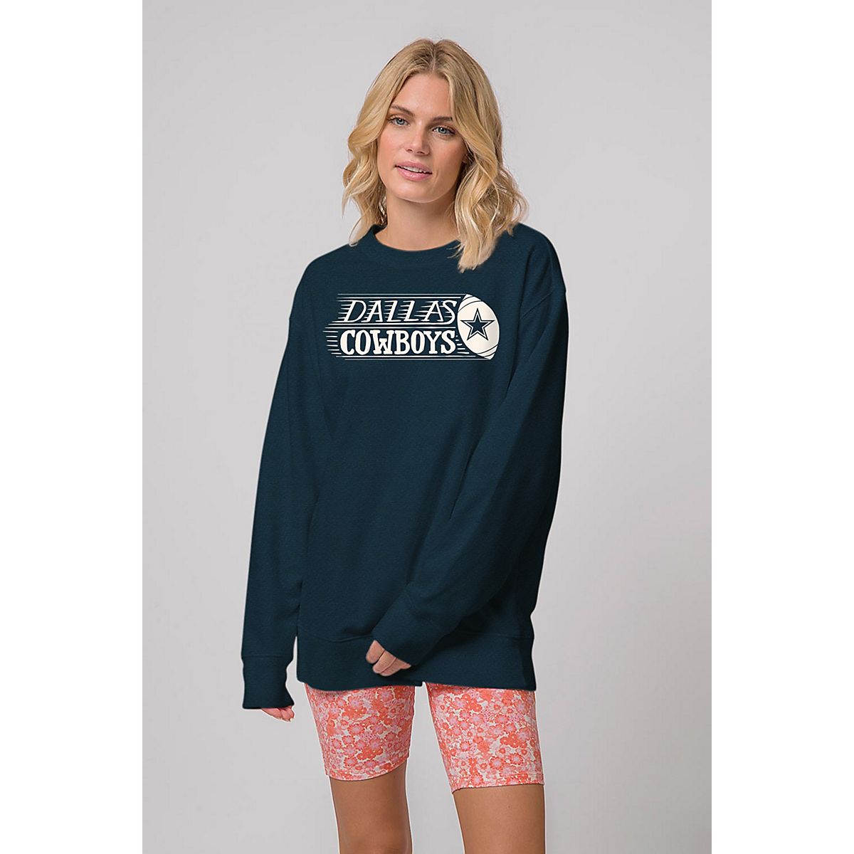 Dallas Cowboys Crew Neck Sweatshirt - White – Lauren James