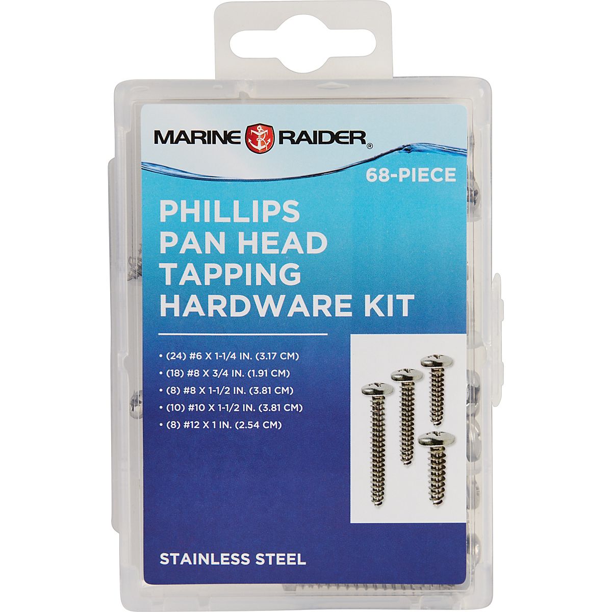 Marine Raider SS Pan Head Tapping Kit - 68 Pieces | Academy