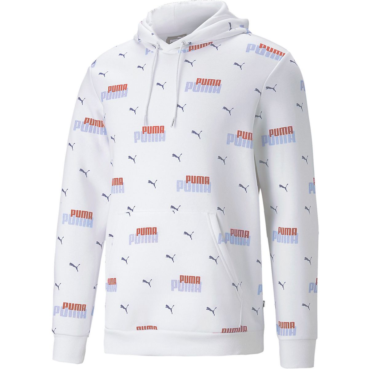 PUMA Men's Essentials+ Logo Power Allover Print Fleece Hoodie