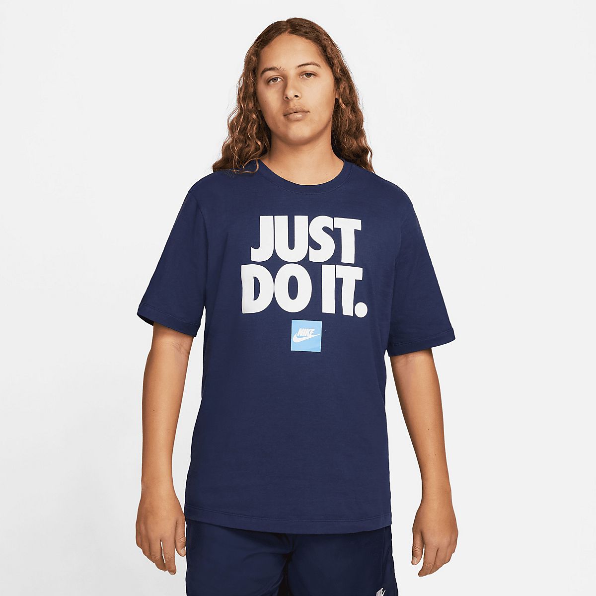 Nike just do it blue sales t shirt