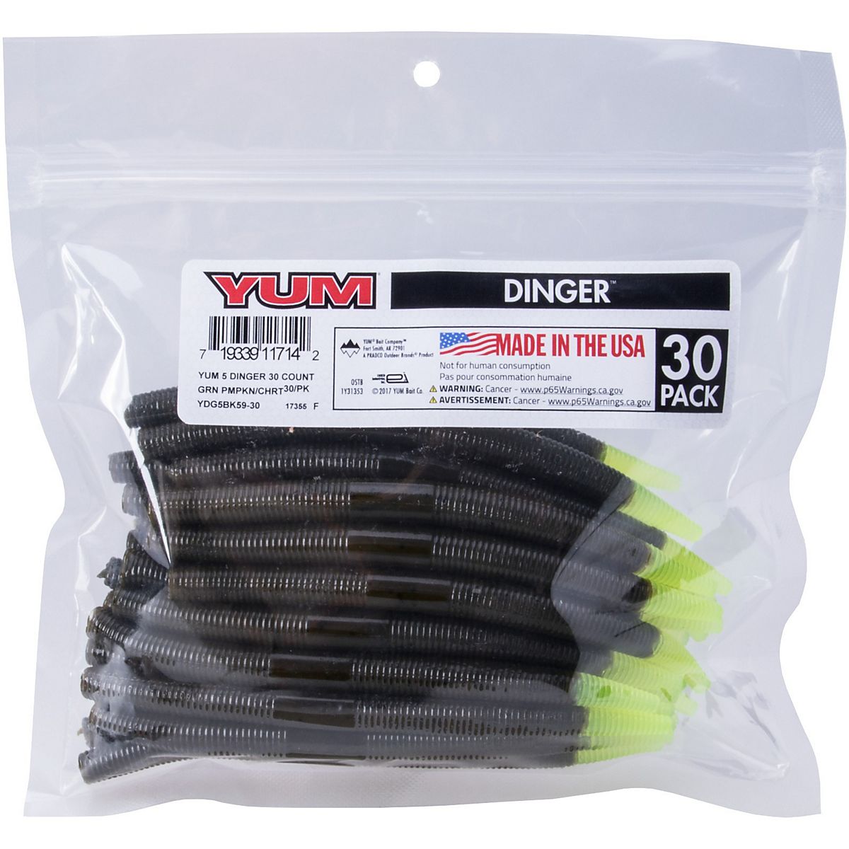 Yum Dinger 5" Bulk Fishing Lures - 100 Count Pack For Bass Fishing 11 thumbnail image