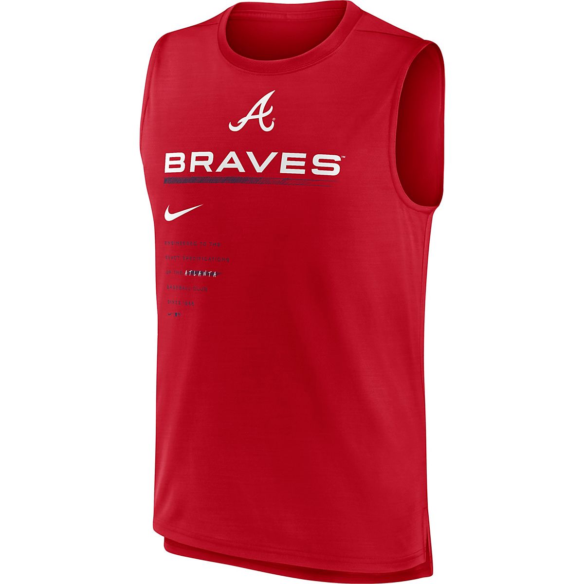 Men's Nike Red Atlanta Braves Exceed Performance Tank Top Size: Small