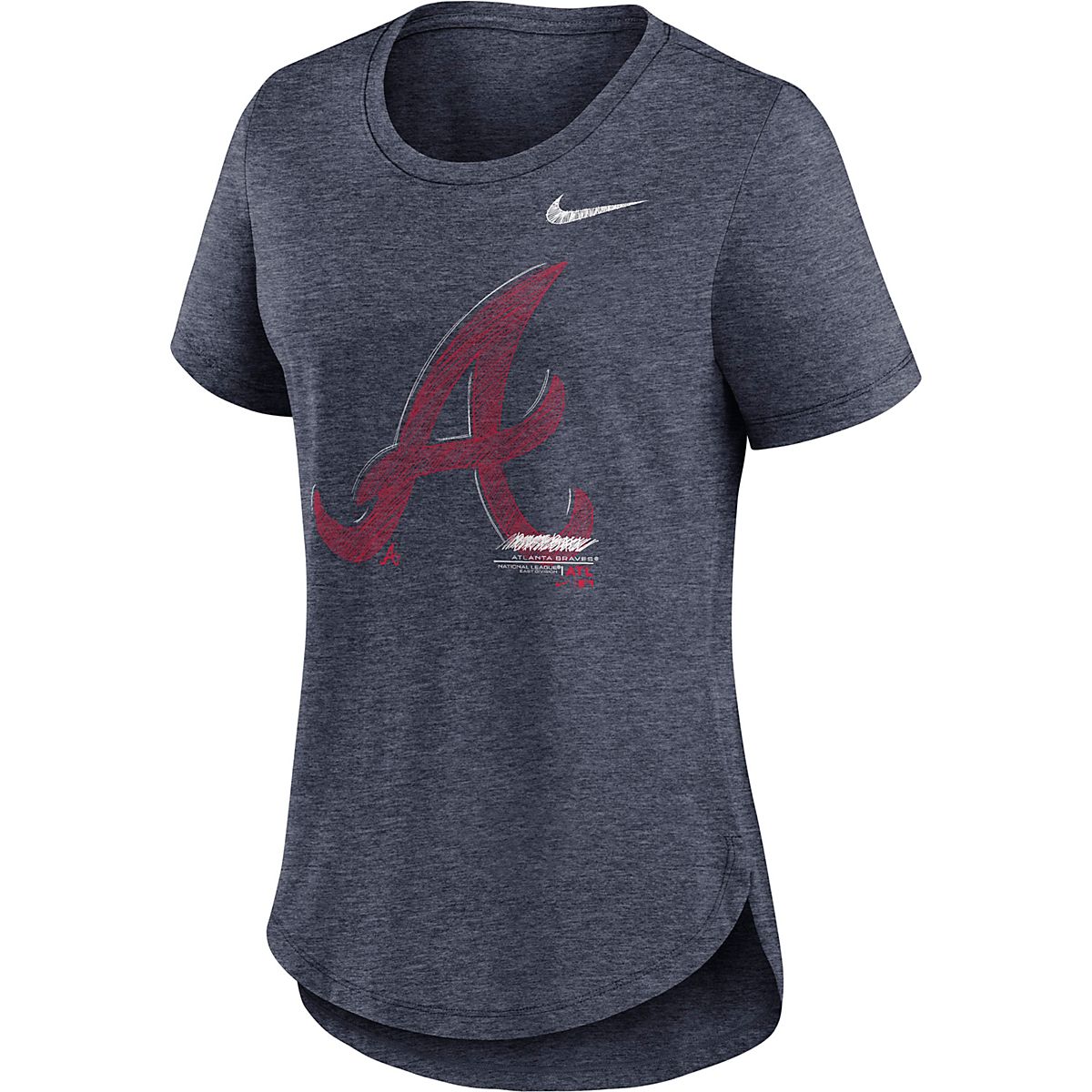 Nike Women's Atlanta Braves Wordmark Short Sleeve T-shirt | Academy