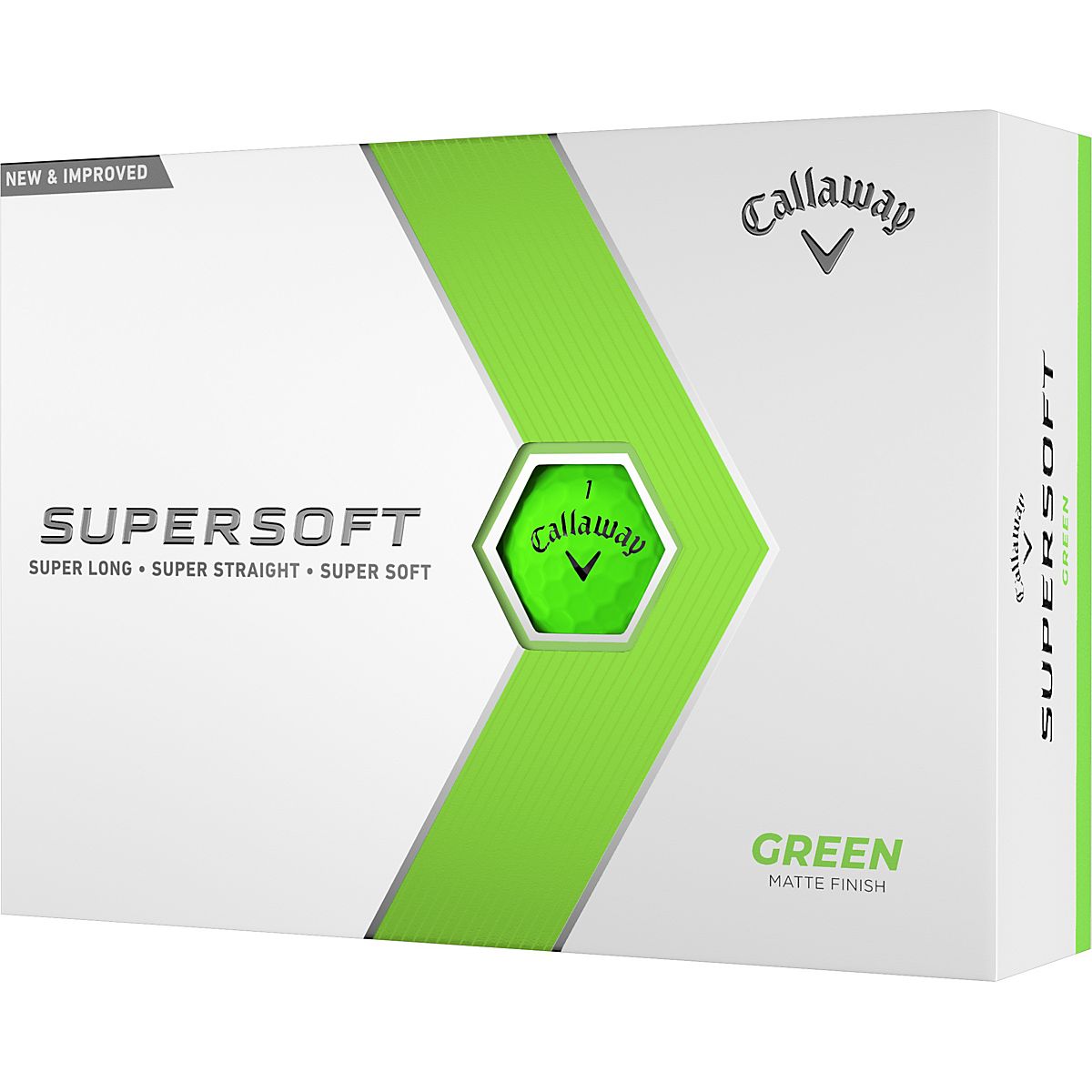 Callaway 2023 Supersoft Matte Green Golf Balls 12Pack Academy